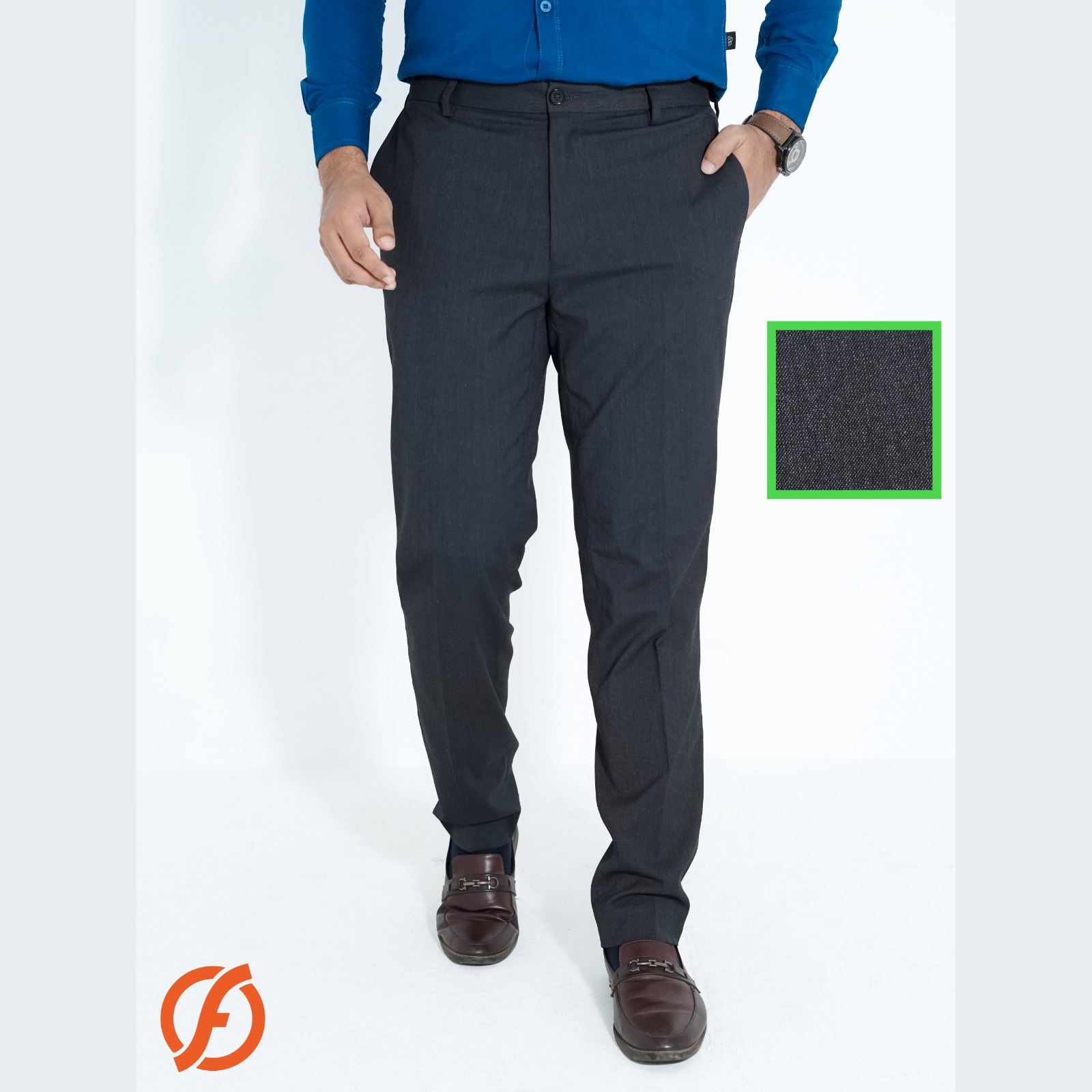 Men's Formal Pant Slim Fit Blackish Ash