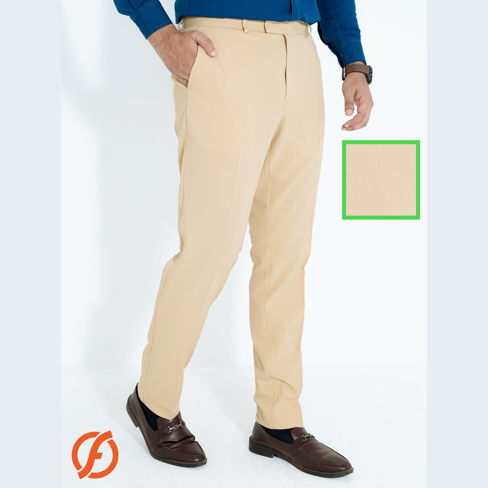 Men's Formal Pant Slim Fit Khaki/Biscuit colour